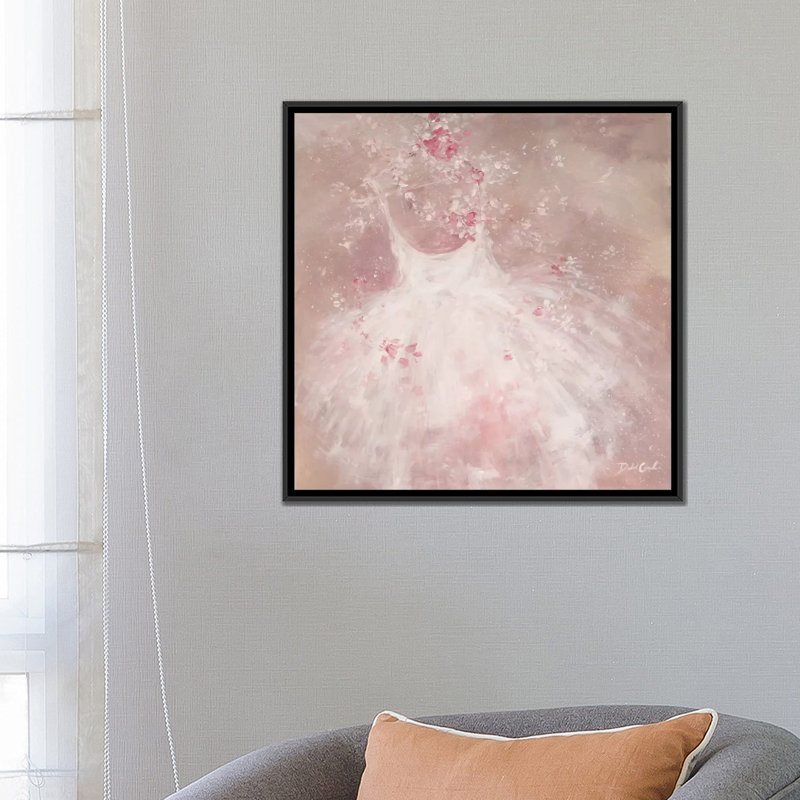 «Tutu Breeze» par Debi Coules, reproduction sur toile, H 37 po x l 37 po x P 1,5 po, Toile avec cadre noir, Pas de tapis