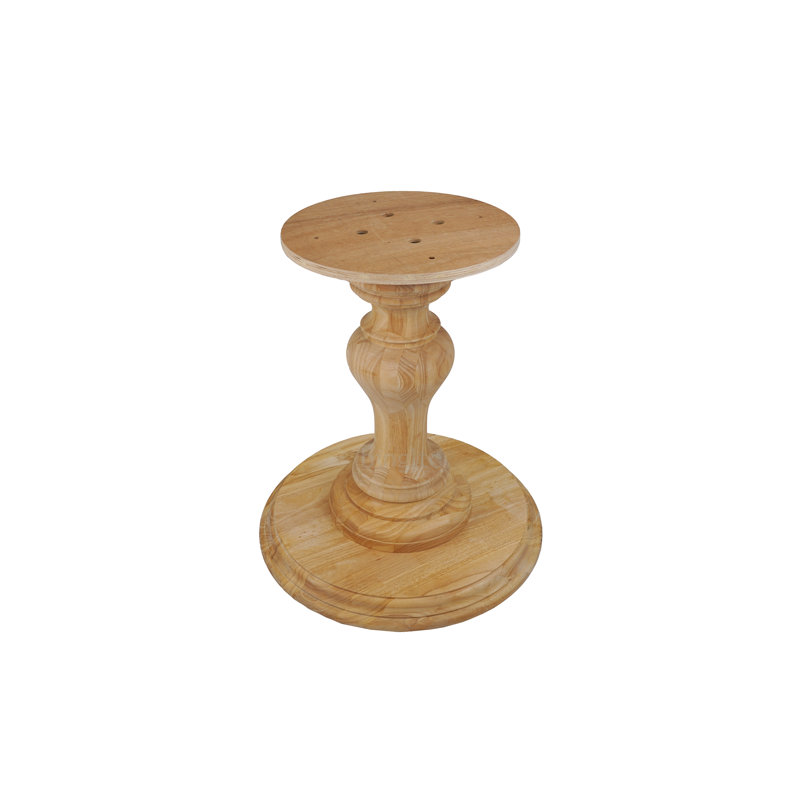 Bradford 32" Light Brown Solid Hardwood Pedestal Table Base