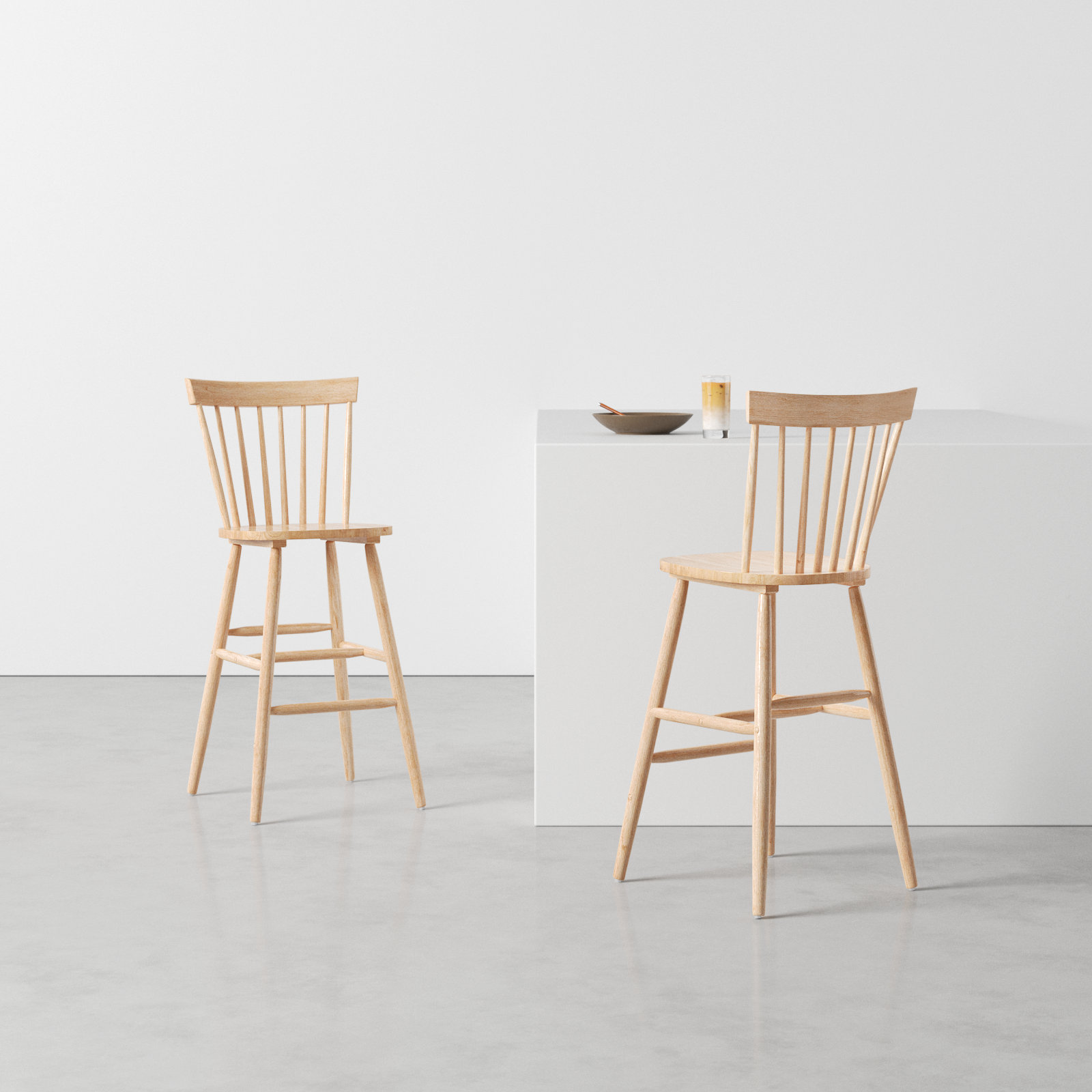 Stacee Solid Wood Bar & Counter Stool, Natural, Bar Stool (29" Seat Height)