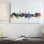 Skyline Series: New Delhi, Inde, impression sur toile tendue en bleu