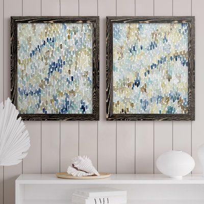 River Wavelet I - ensemble de 2 reproductions d'art sur toile