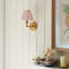 Burley LED Rechargeable and Leaf 16cm peachy keen shade Wall Light-107103191