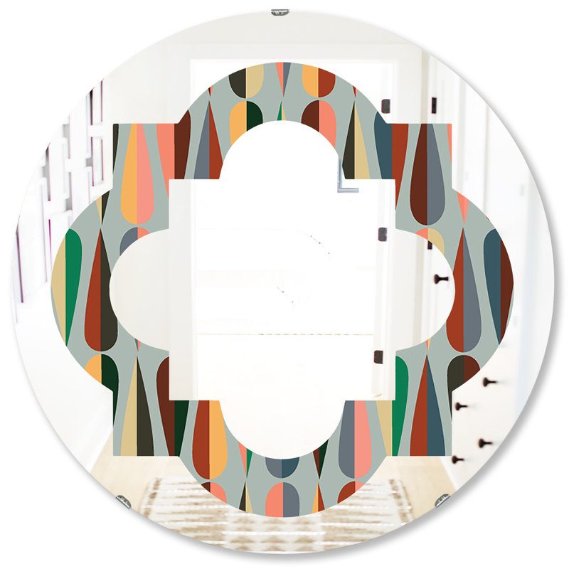 Miroir mural éclectique Quatrefoil, H 31,5 po x l po
