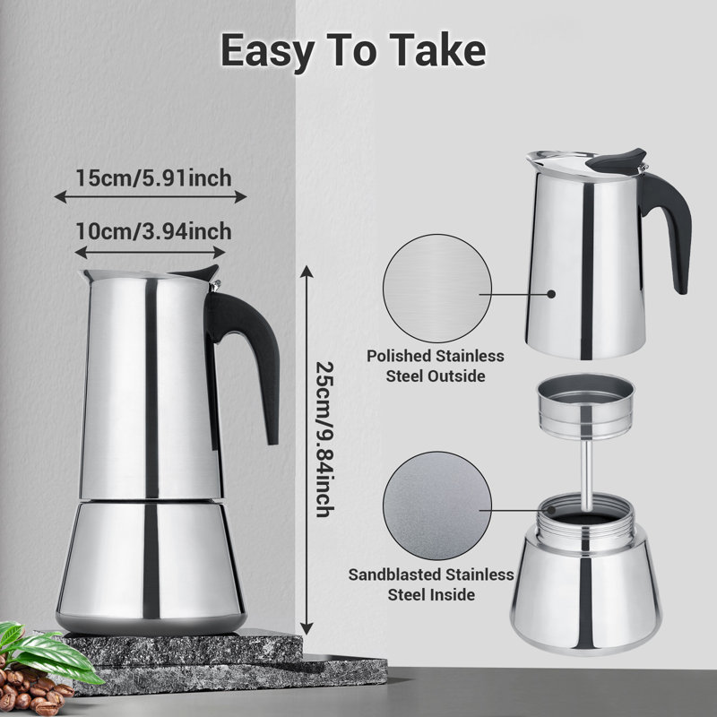 Percolateur en acier inoxydable 12 tasses