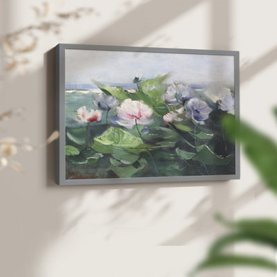 Motif floral rétro - XCV - reproduction encadrée