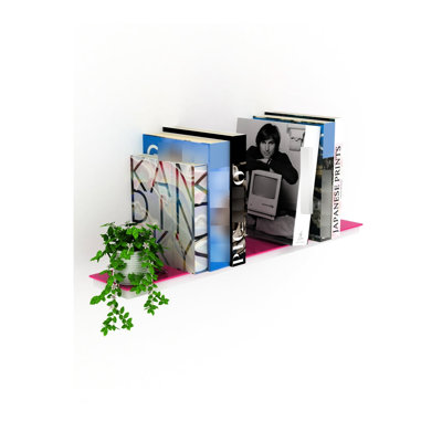 Tablette murale rose en bois rose