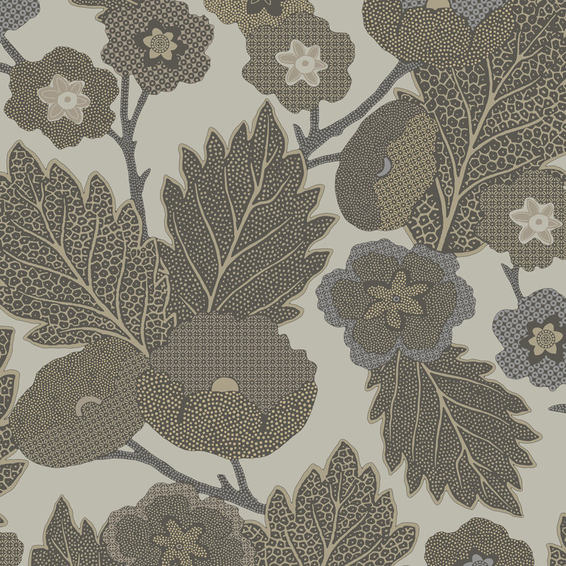 Papier peint floral Antibes, Gray