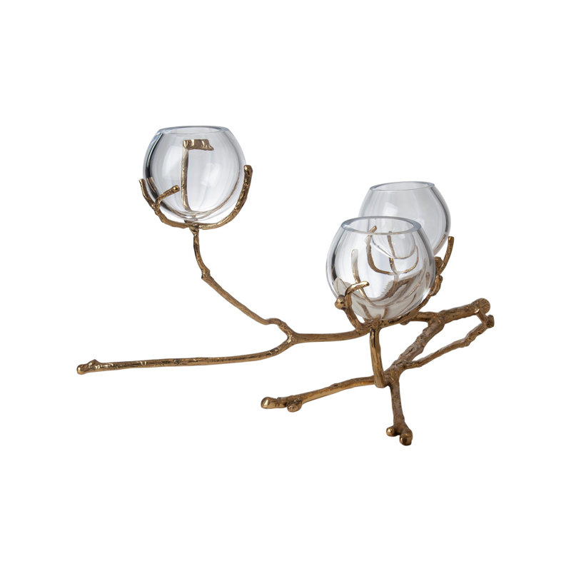 Twig 3 Vessel Large Vase, Brass