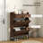 Narrow Shoe Cabinet With 2 Flip Doors And Top Drawer-44447326