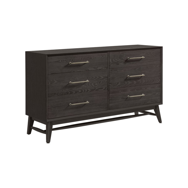 Commode double 6 tiroirs Catriona, Noir