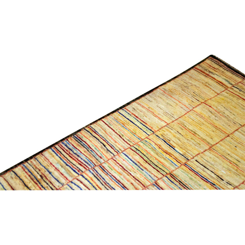 Hand Knotted Wool Area Rug in Multi