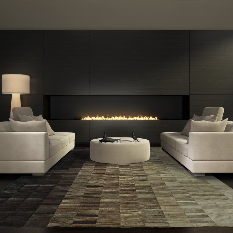 Adonis Cowhide Geometric Indoor Rug, 5 x 8