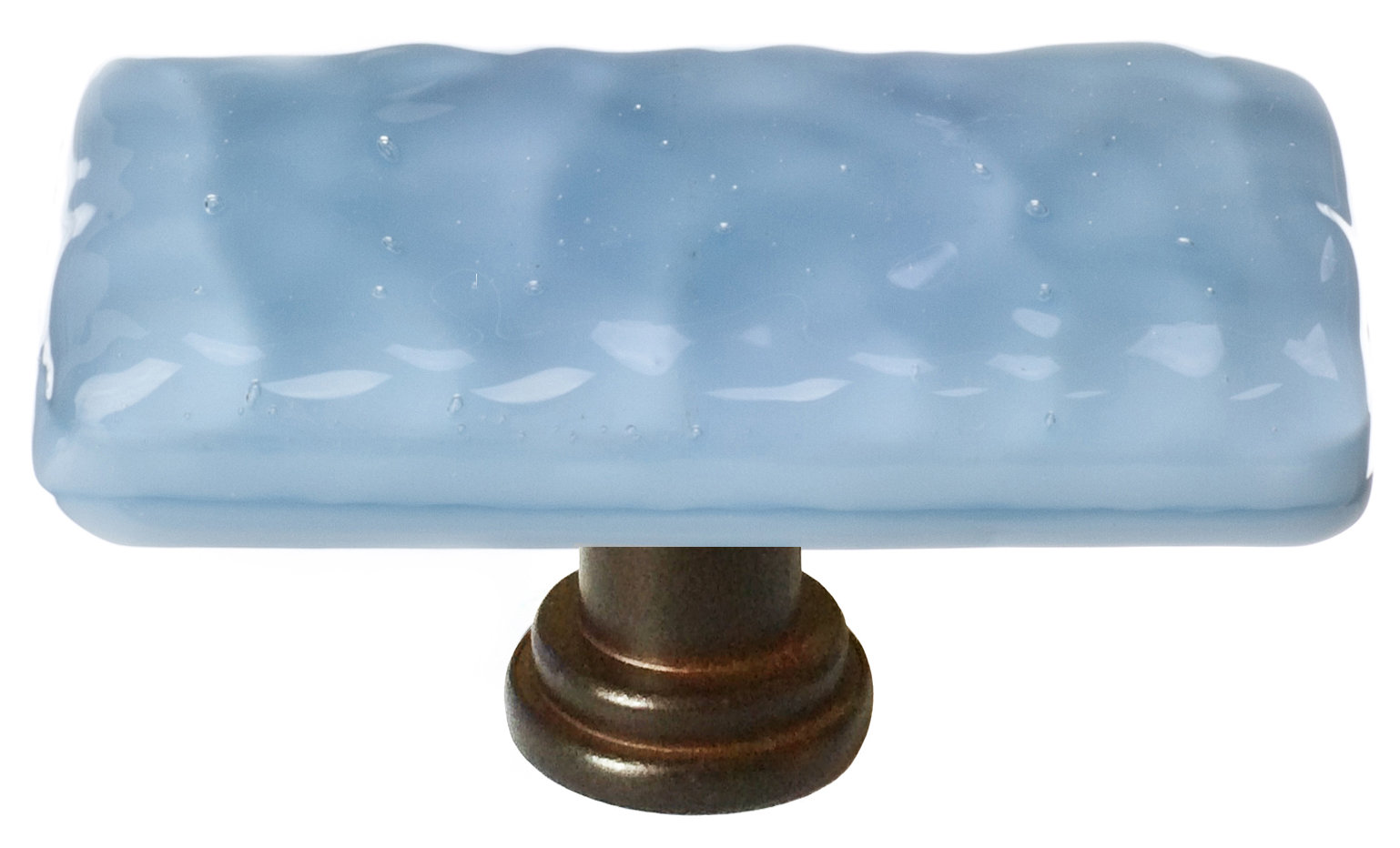 Glacier Square Cabinet Knob, Oil Rubbed Bronze, Powder Blue, Long Knob