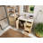 Elizabeth White Oak 36 In. W X 22 In. D Left Offset Sink Bathroom Vanity With 2 In. Piatra Grey Quartz-109650426