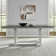 Luz Gathering Height Trestle Table Set w/ Upholstered Chairs