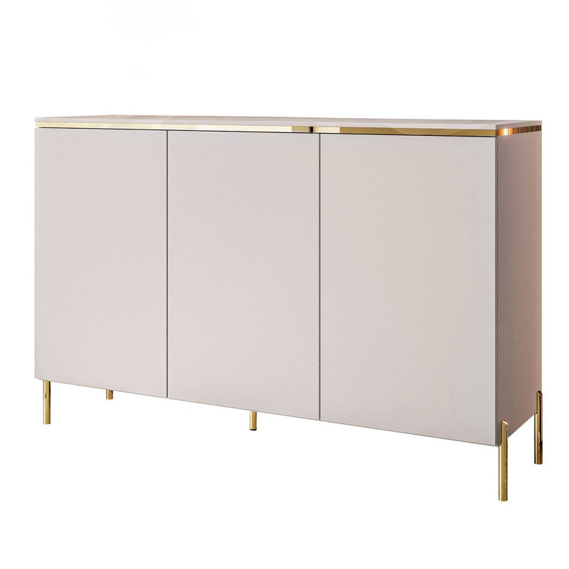 Muzammil AURORA II Three-Door Chest of Drawers Cashmere
