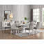 ACME Élizaveta Millholland avec piédestal, velours gris, faux cristaux et finition blanche ultrabrillante-912089912