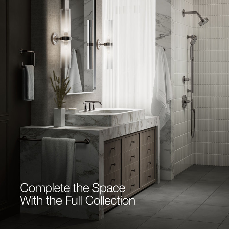 Purist Widespread Bathroom Faucet with Drain Assembly, Vibrant Titanium