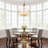 6-Light Antique Cooper Drum Kitchen Island Pendant
