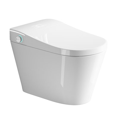 Unique Intelligent Toilet With Integrated Bidet, Hands - Operation, Siphonic Jet To Reduce Waste, Instant Warm Water And Heated Seat One Piece Smart Built In Auto Open/Close Seat, Flushing, Air