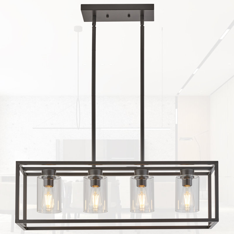 Dionna 4 - Light Dimmable Rectangle Chandelier, Oil Rubbed Bronze