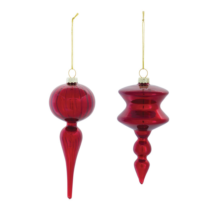 Melrose Intl. Glass Finial Ornament | Wayfair