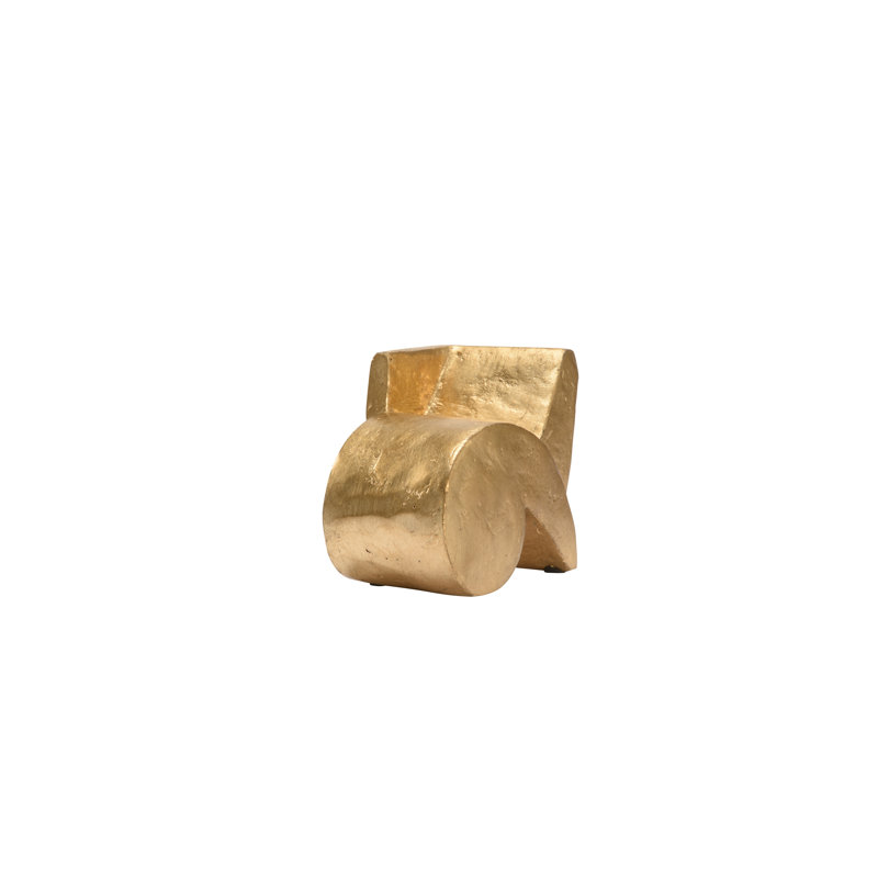 Misquote Letter Block, Metallic Gold
