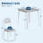 Backrest Dining Table and Chairs Set - Kitchen Dining Room Table, 2 Dining Chairs, Modern Kitchen Table, Durable MDF Material, Space-Saving Design
