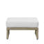 Fauteuil club d'extérieur en corde naturelle Driftbay avec coussin blanc et repose-pieds assorti