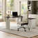 60” Ashantey Height Adjustable L-Shaped Standing Executive Desk with Storage