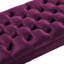 Long banc pour la chambre à coucher - Assise en velours et revêtement en bois massif de couleur violette-1203180693