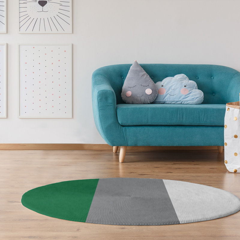 Chenille Indoor Rug, Round 5'