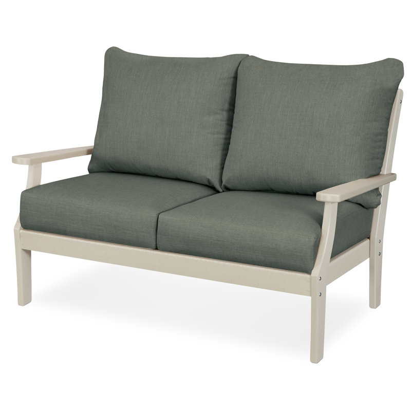 Braxton Deep Seating Loveseat, Sand, Cast Sage