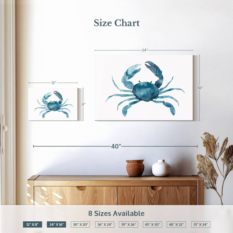 Crabe bleu Brampt, H 16 po x l 24 po