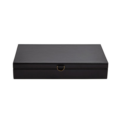 Marbled Leather D Ring Box