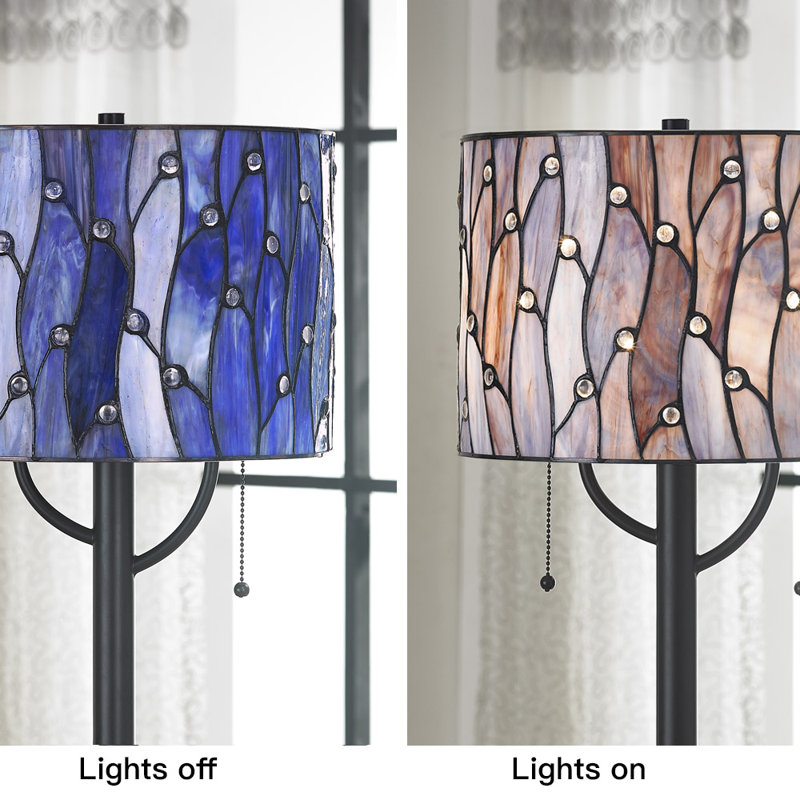 Kenyatta Metal Table Lamp, Blue/Purple