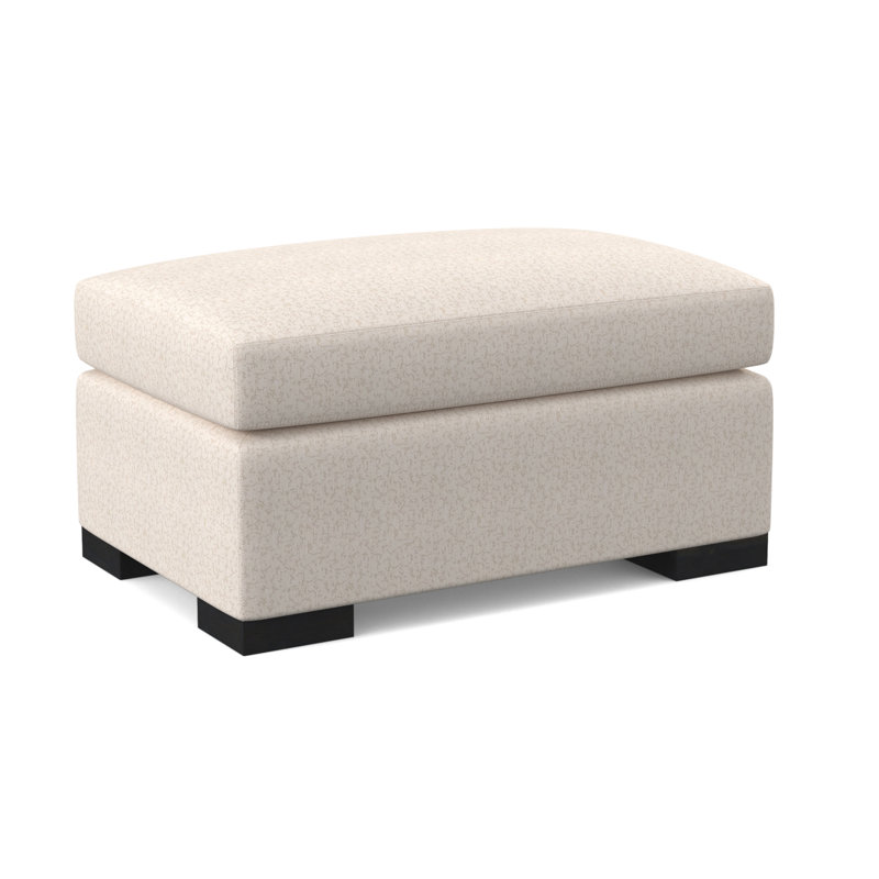 Elkins Ottoman, Espresso, Elise Linen