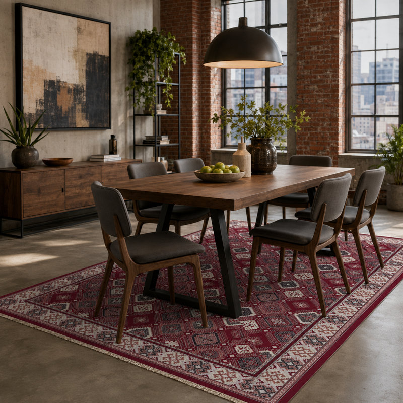 Oriental Cotton and Chenille Flatweave Area Rug, 200 x 300 cm