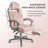 PU Leather Gaming Chair with Footrest and Lumbar Support - Reclining Computer Chair for Home Office & Study-1911099484