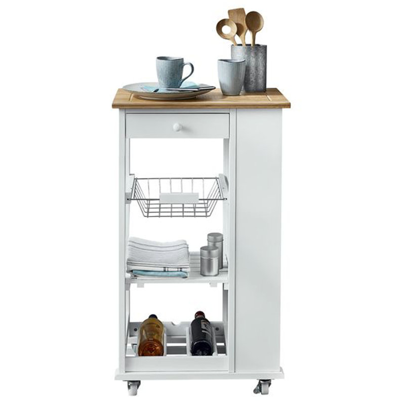 Chiu Solid Wood Top Kitchen Cart