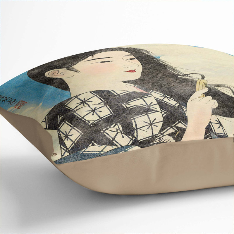Square Throw Cushion, 40cm H x 40cm W x 15cm D, Stone