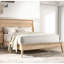 Grand lit classique de style chêne naturel - Finition de la chambre à coucher
