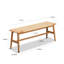 Banc 100% bois de chêne avec un siège tissé charmant, respirant et confortable