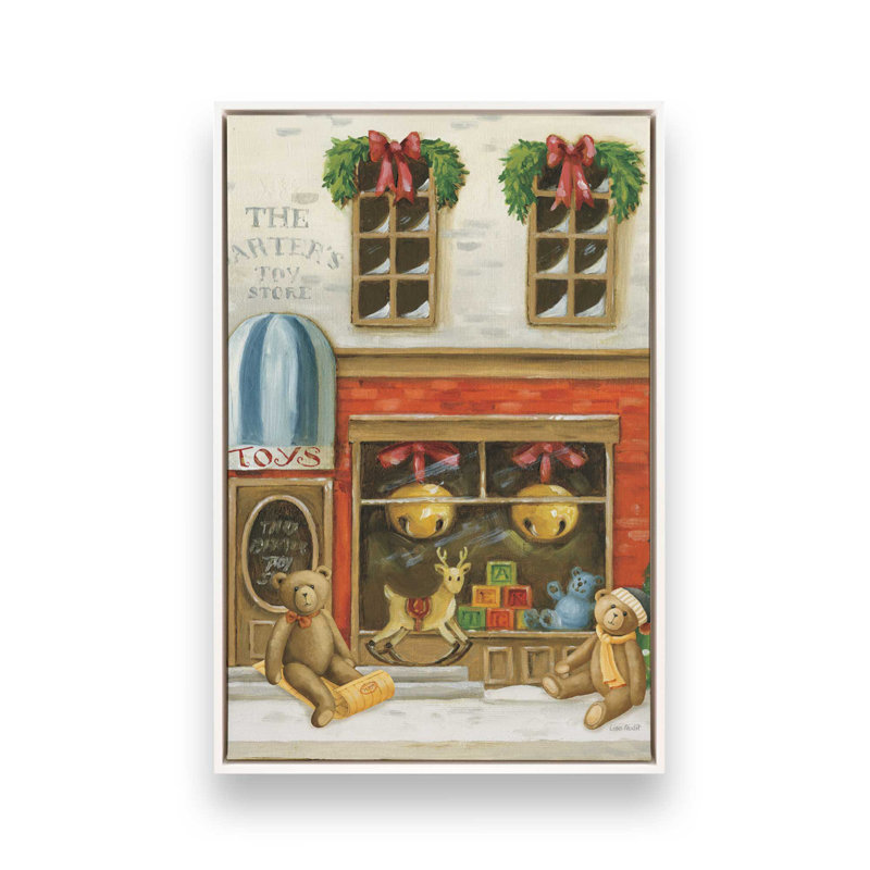«Winter Teddy Bears II» par Lisa Audit, reproduction d'art, H 48 po x l 36 po, Cadre flottant, Blanc