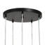 Luminaire suspendu unique en verre fumé de 17 po de largeur à 5 lumières Elisabette