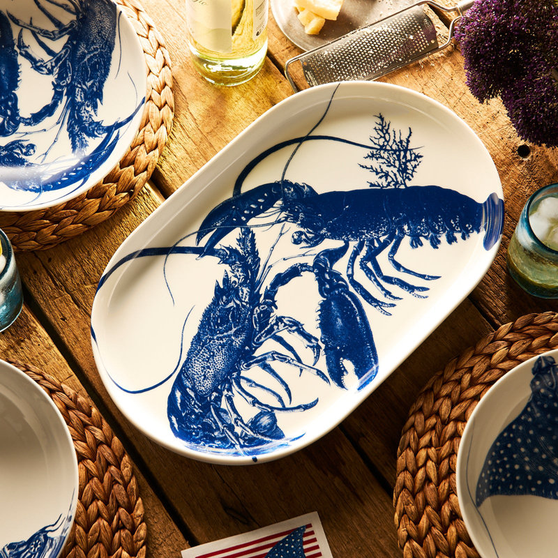 Blue Lobster Porcelain Platter