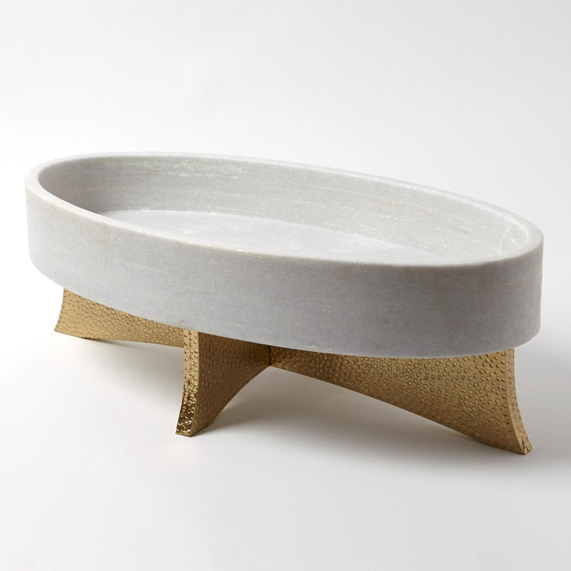Lax Decorative Bowl, White
