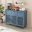 Armoire 3 tiroirs 3 portes (bleu)