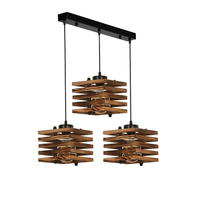 Kodi 3 - Light Kitchen Island Pendant, Brown