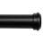 Aresha 1" Dia. Curtain Rods Adjustable Length Single Curtain Rod Black for Ceiling/Wall Mounting-848025300-828860293